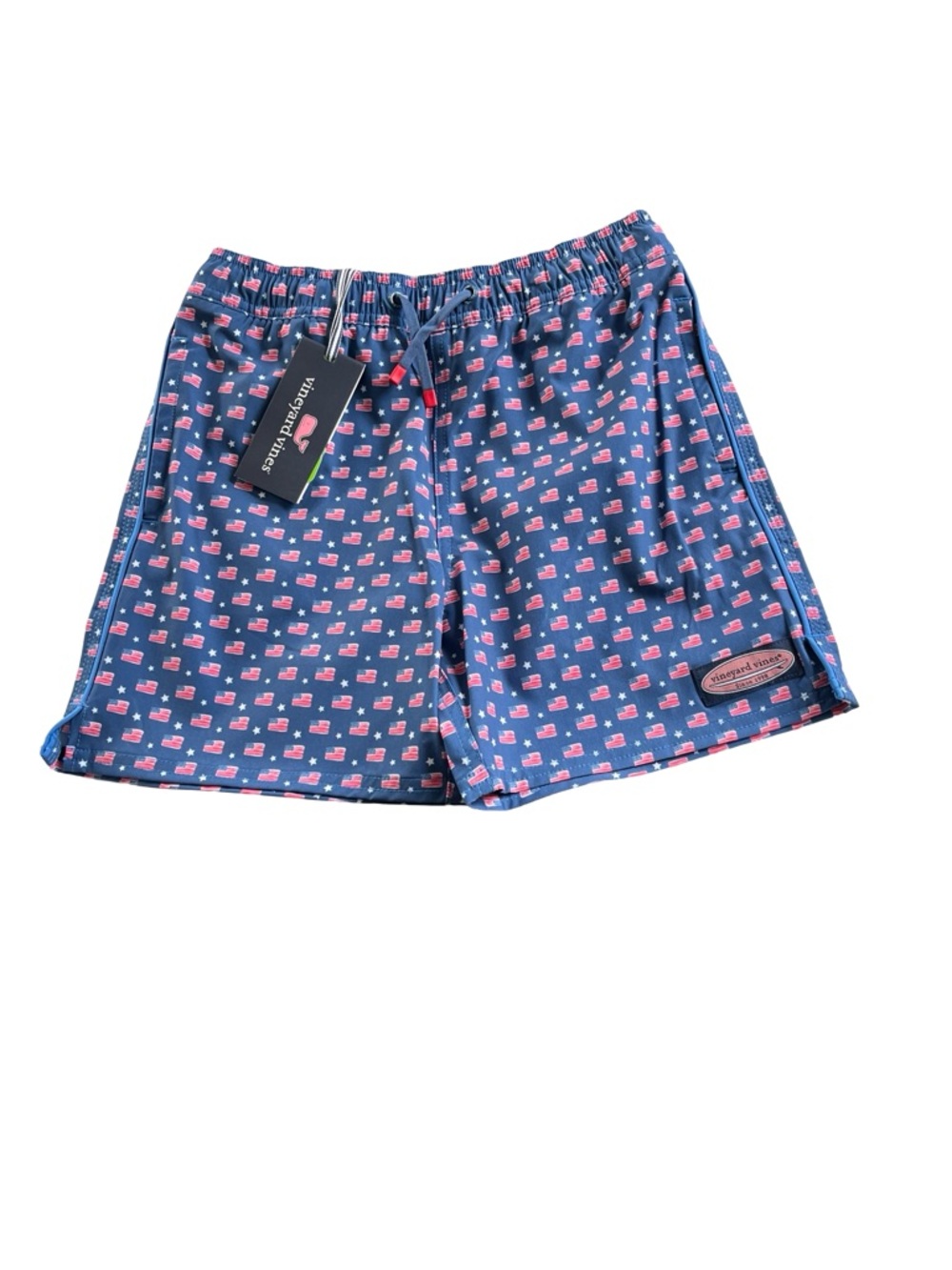 Vineyard Vines Boys Chappy Swim Trunks American Flag July 4th Beach Size Small - Picture 7 of 7